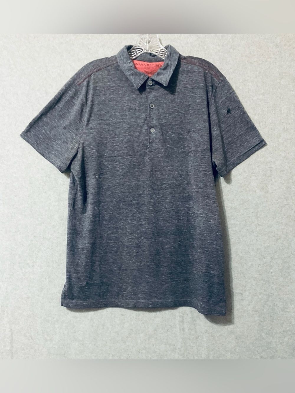 Banana Republic Vintage Men's Dark Heather Gray Polo Sz L